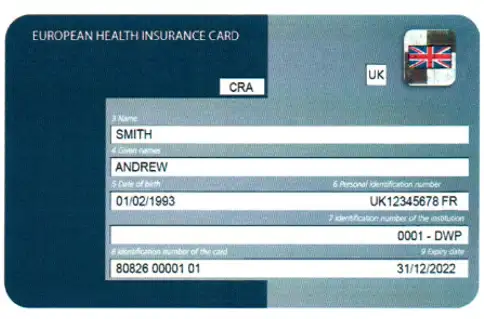 Britiske sygesikringskort Styrelsen for Patientsikkerhed